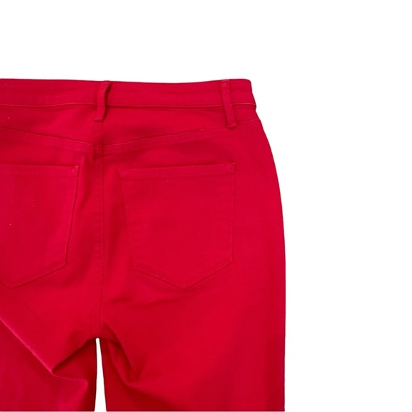 NWOT Talbots Size 2 High Rise Skinny Leg Ankle True Red Denim Jegging Jeans - Picture 6 of 10